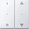 SE Merten KNX\EIB SM Актив Бел Клавиша для модуля 2-кнопочного выключателя, с символами ВВ/ВН,1/0, Schneider Electric, Белый, MTN619525